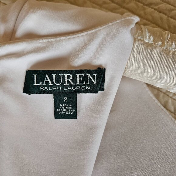 LAUREN Ralph Lauren Black Gray White Color Block Dress Size 2  3/4 Sleeves NWOT - Picture 2 of 14